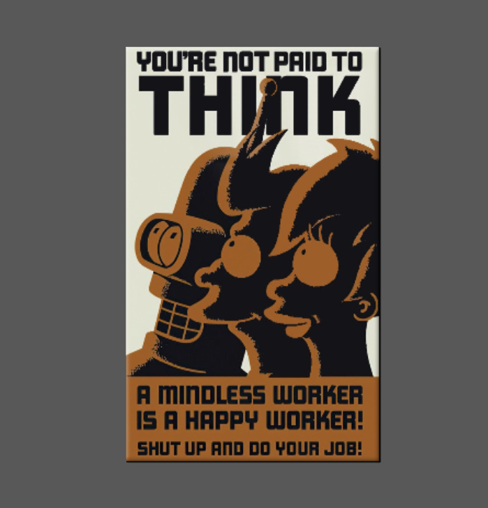 FUTURAMA, Magnet, Button, Mirror, Simpsons, Don't Think: (1) Magnet