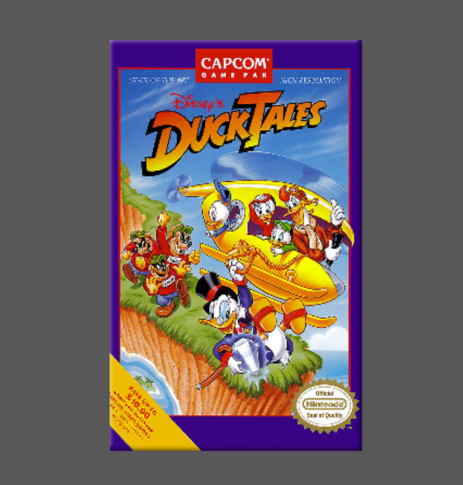 NES, DUCK TALES, Magnet, Button, Mirror, NINTENDO: (1) Magnet