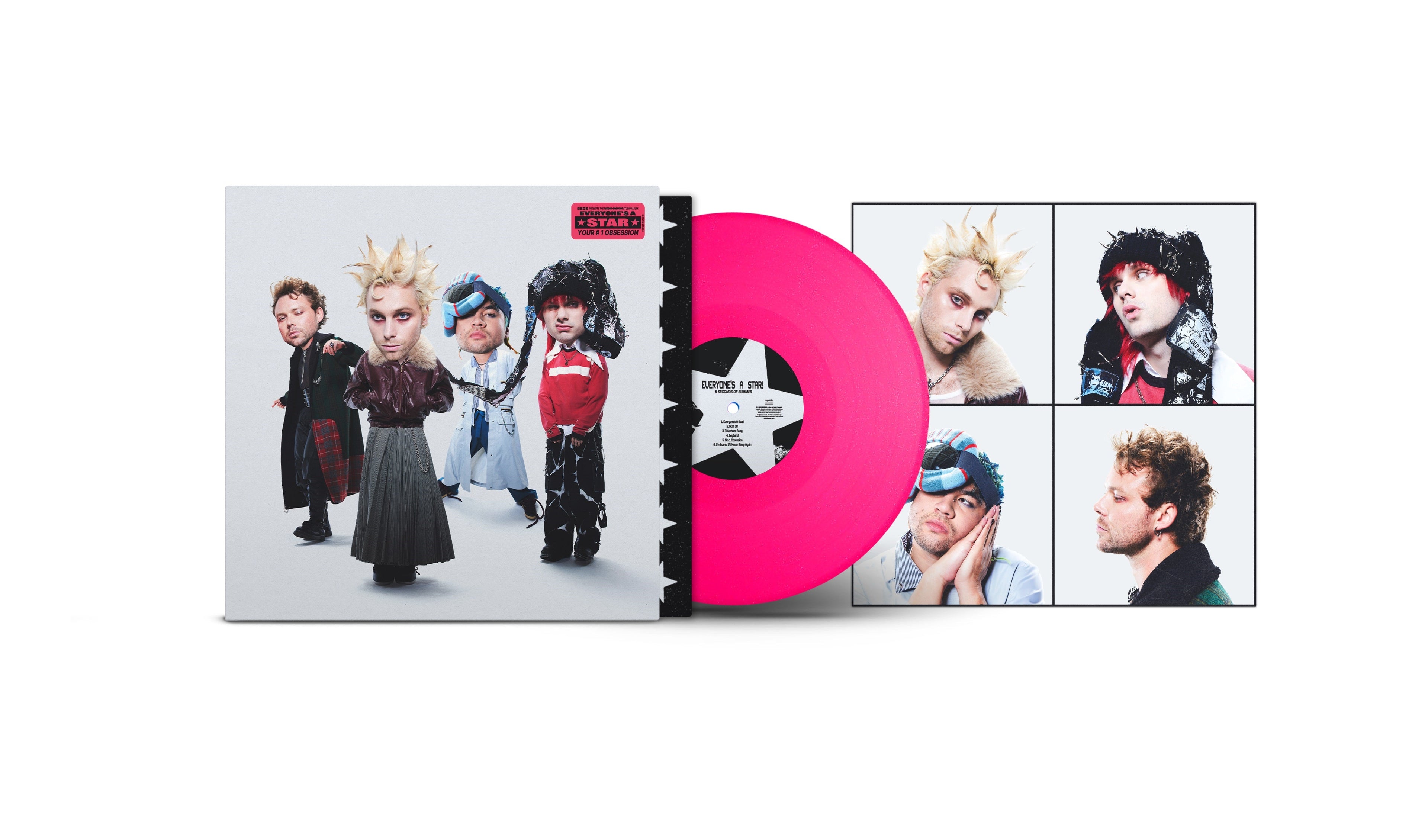 5 Seconds Of Summer EVERYONE’S A STAR! [Neon Pink Glitter Vinyl]