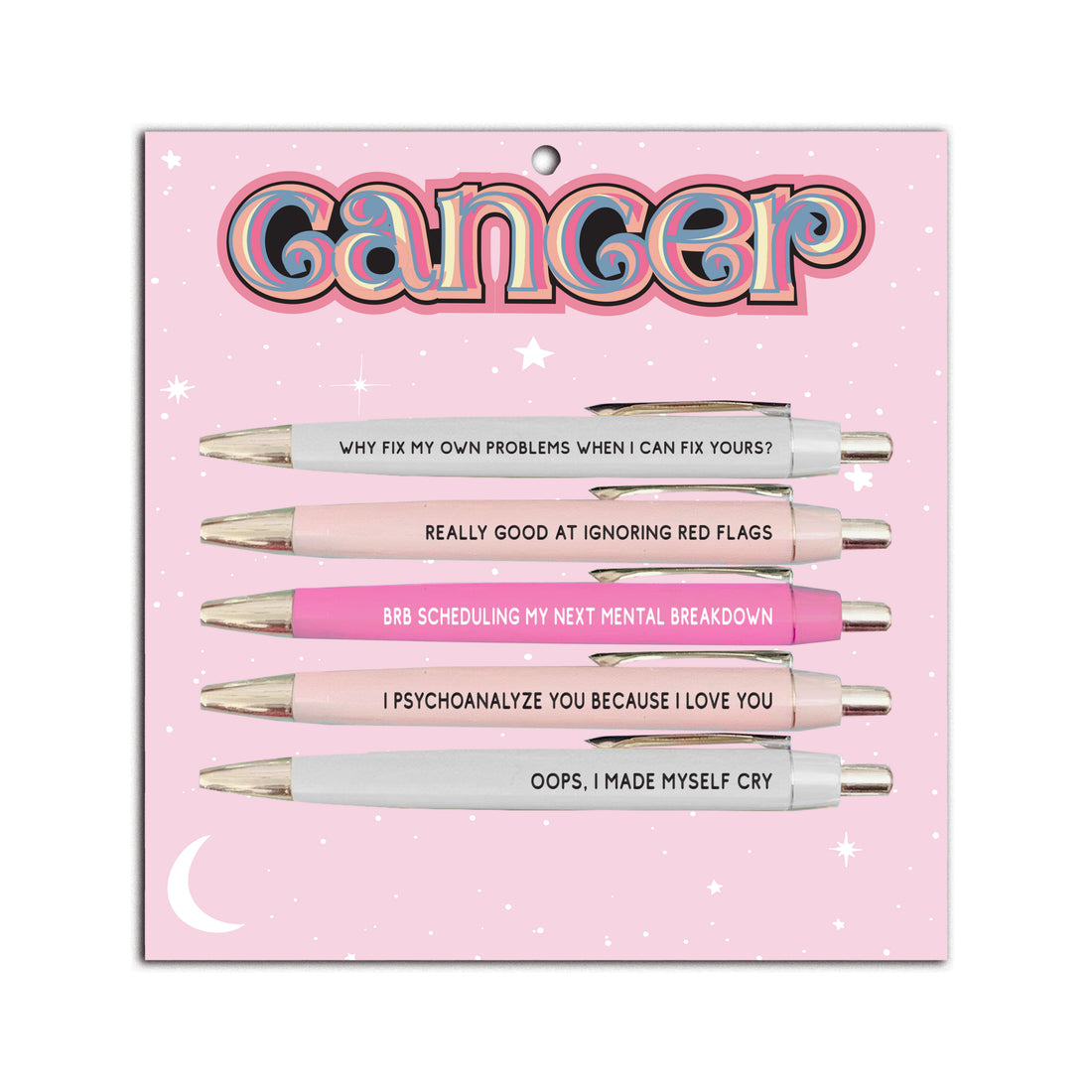 Cancer Pen Set (astrology, zodiac, funny, gifts, pens, spring, stationery)