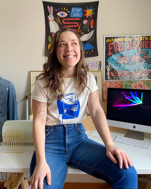 Blue Lady T-Shirt: Medium