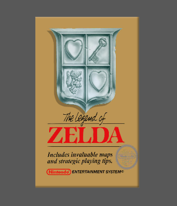 NES, ZELDA, Magnet, Button, Mirror, NINTENDO: (1) Magnet