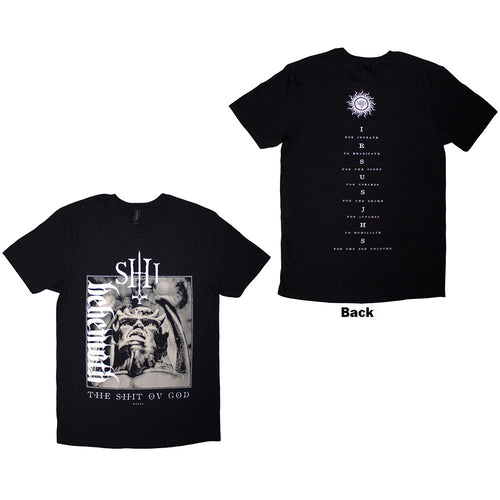 Behemoth The Shit Ov God Vertical Logo Cover Black
