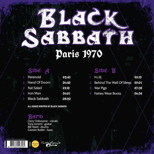Black Sabbath Paris 1970 [Import]
