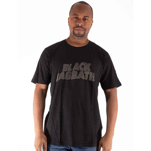 Black Sabbath Wavy Logo Black