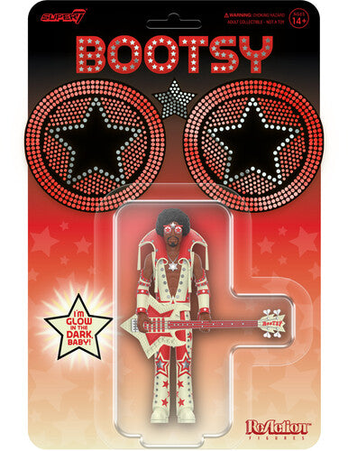 Bootsy Collins Super7 - Bootsy Collins - ReAction Figures Wv3 - Bootsy Collins (Glow) (Collectible, Action Figure)