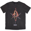 Bring Me The Horizon Flame Hex & Text Logo Grey