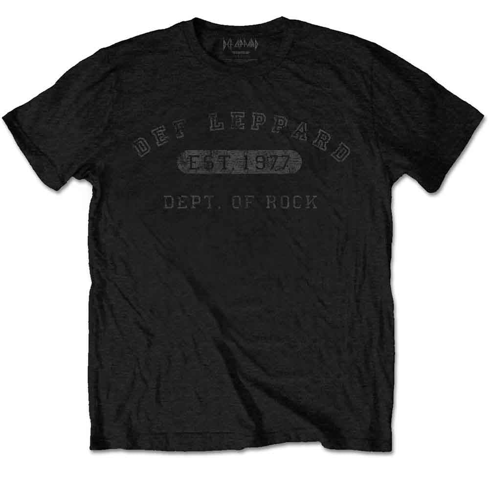 Def Leppard Collegiate Logo Black