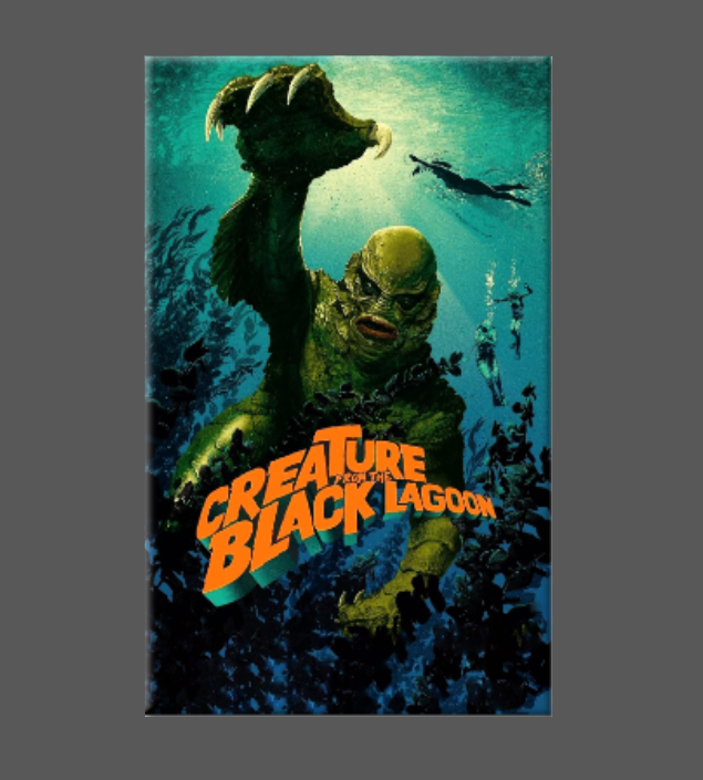 CREATURE FROM THE BLACK LAGOON, Magnet, Button, Mirror: (1) Magnet