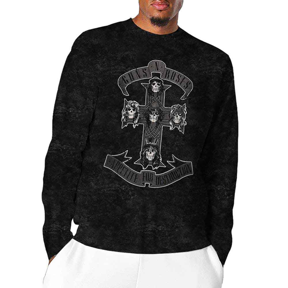 Guns N' Roses Monochrome Cross Black