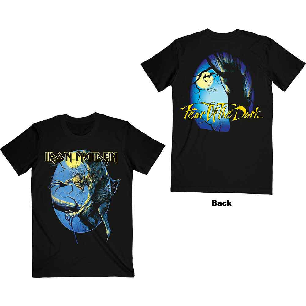 Iron Maiden Fear of the Dark Oval Eddie Moon Black