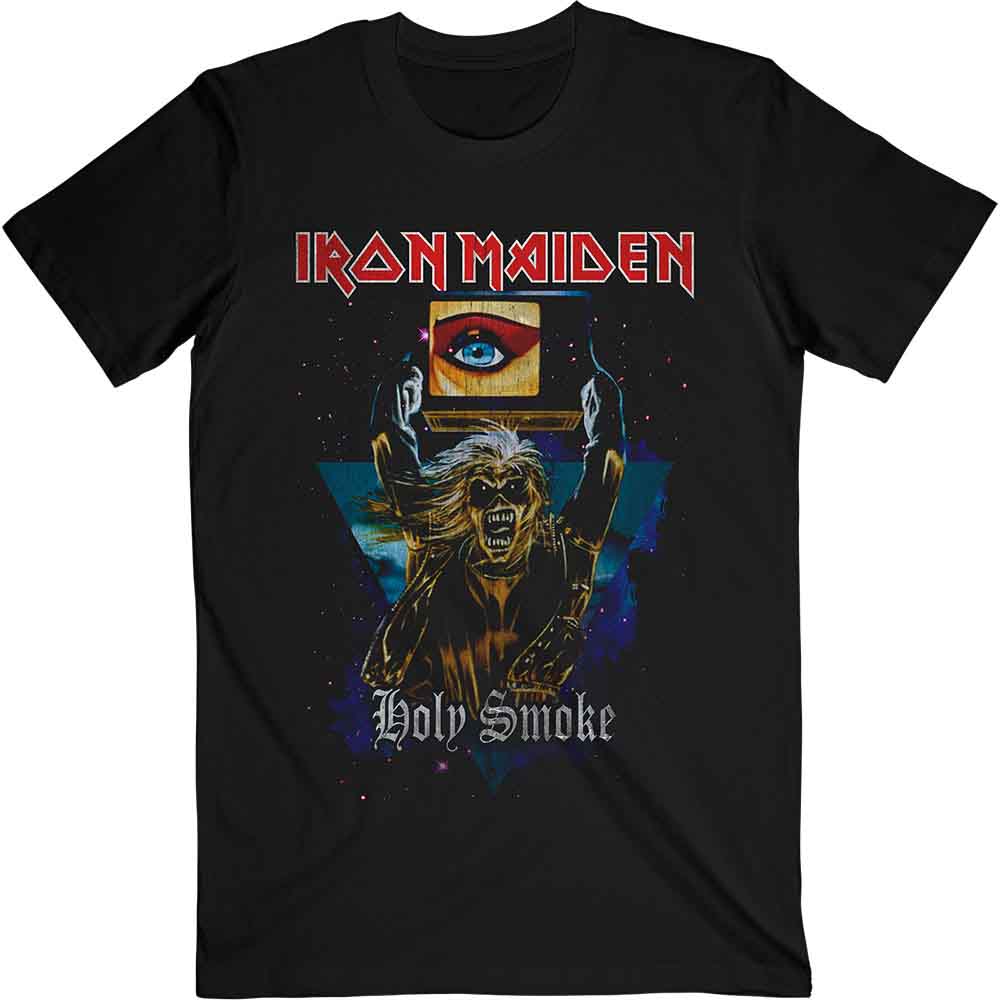 Iron Maiden Holy Smoke Space Triangle Black