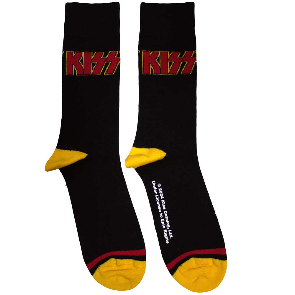 Kiss Red Logo Single Stripe Black