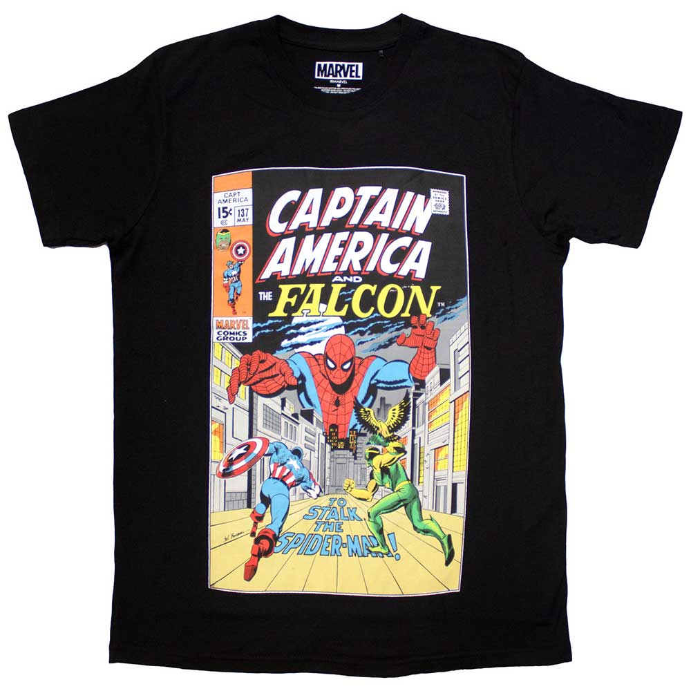 Marvel Comics Captain America & Falcon Comic Cover Black