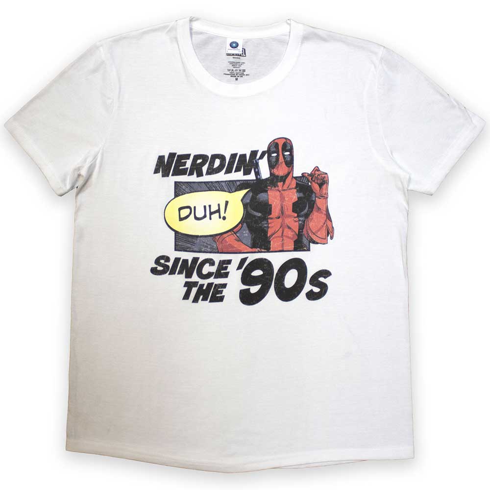 Marvel Comics Deadpool Nerdin' Since The '90s White