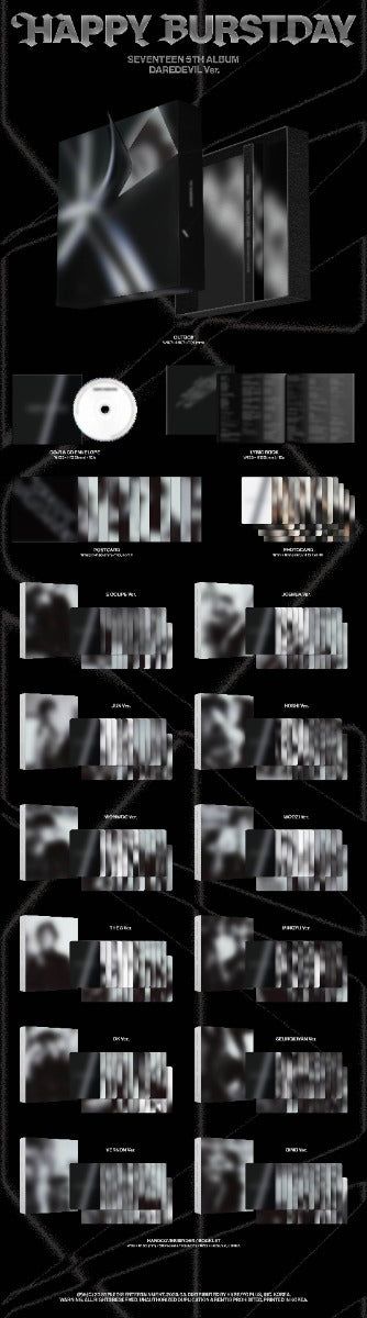 SEVENTEEN Seventeen 5Th Album 'Happy Burstday' [Daredevil Ver.]