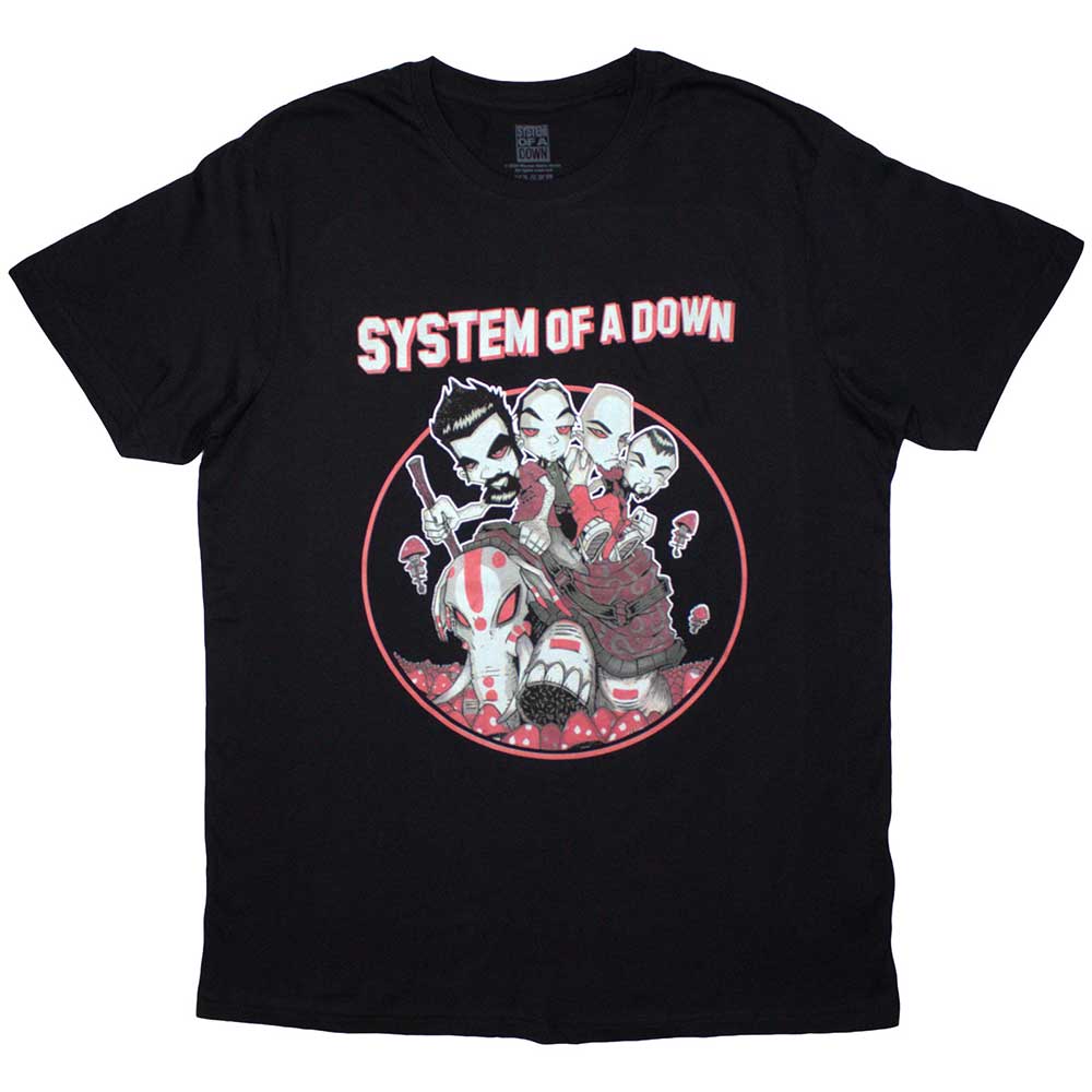 System Of A Down Mushroom People Black
