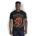 The Rolling Stones Flaming Tattoo Tongue Black