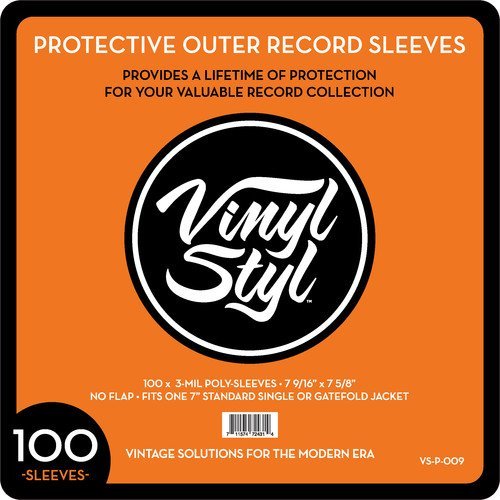 Vinyl Styl 7 9/ 16" X 7 5/ 8" 3 Mil Protective Outer Record Sleeve 100CT